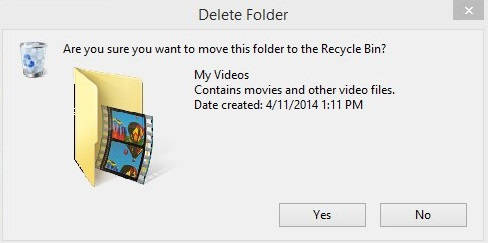 Get Back Delete Confirn Box-Folder