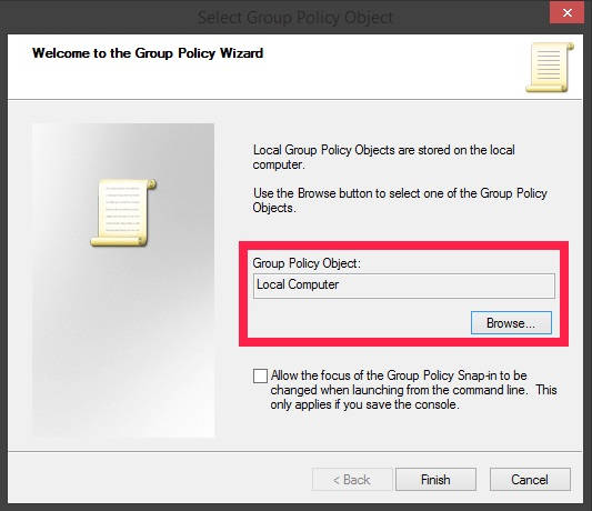 Group Policy Editor-Browse