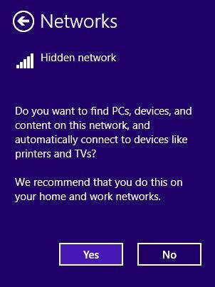 Hidden Network-Share Option