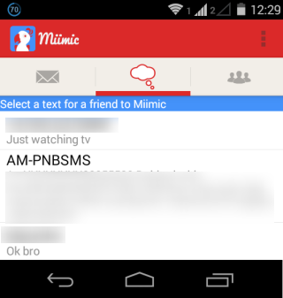 Miimic App Interface
