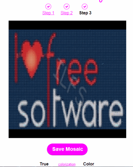 Mosaically- free photo mosaic maker