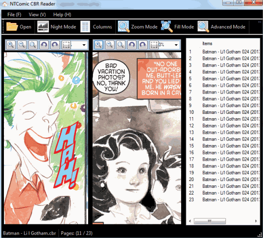 NTComic CBR Reader- interface