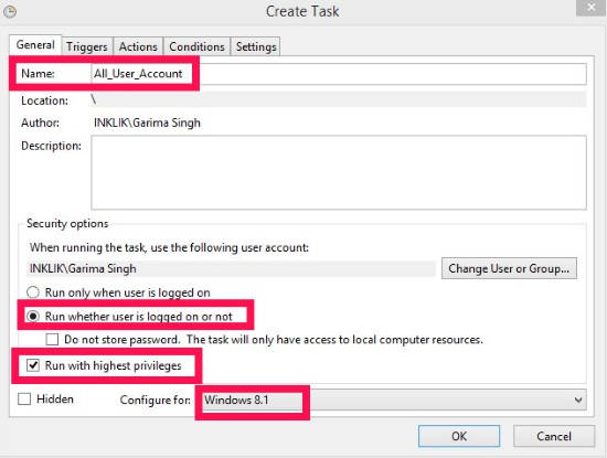 Prevent From AutoLogin-Create Task
