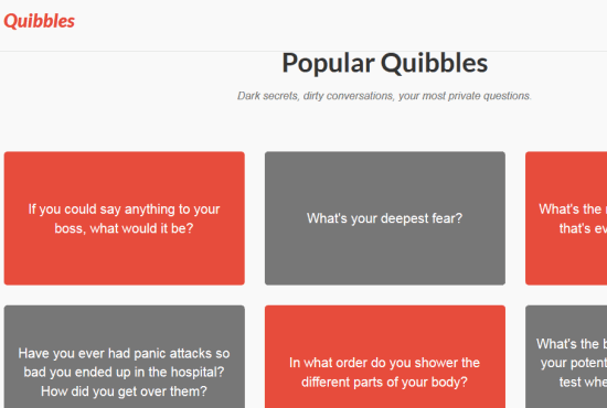 Quibbles- ask any question anonymously online