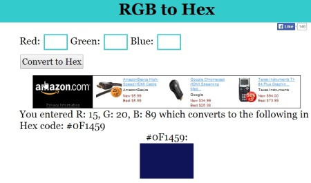 convert RGB to HEX