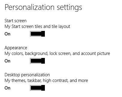 Sync Your Settings-Personalization