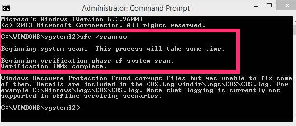 System File Checker-scannow