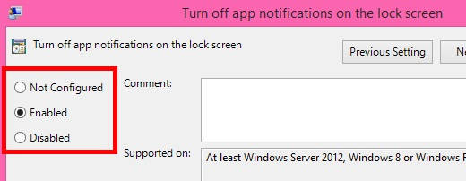 Turn Off Lockscreen App Notification-Enabled