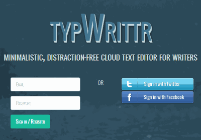 TypWrittr- sign up