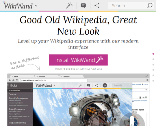 WikiWand interface