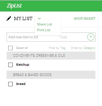 make grocery list