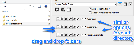 add folders to profile