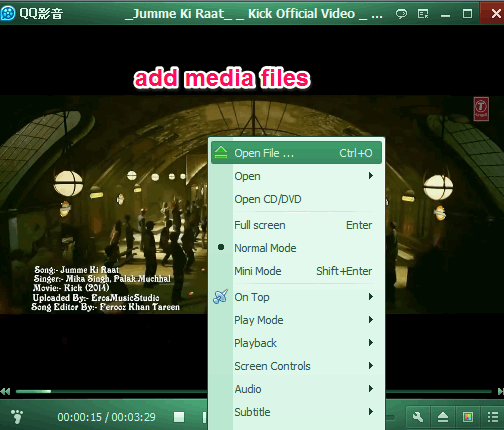 add media files to play