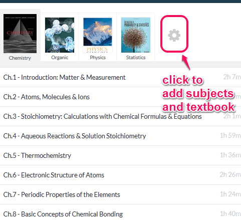 add subjects and textbook