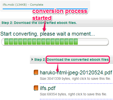 download converted files