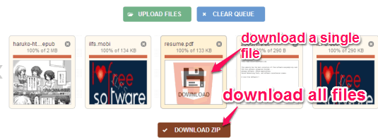 download converted files