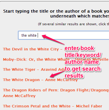 enter book title or author name