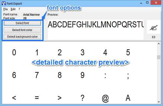 font export homepage