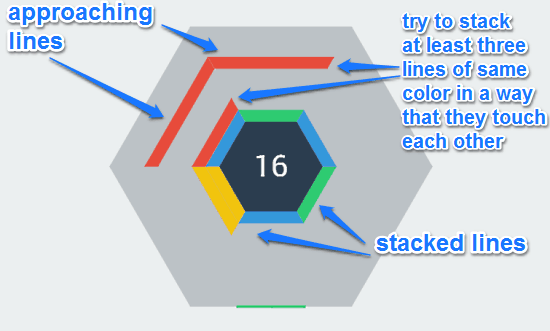 hextris gameplay