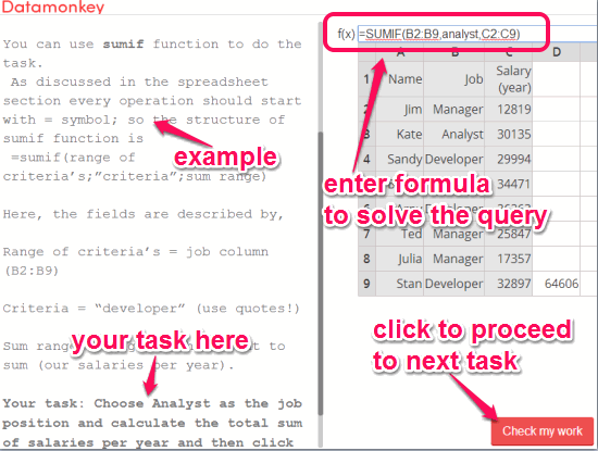 learn spreadsheet formulas