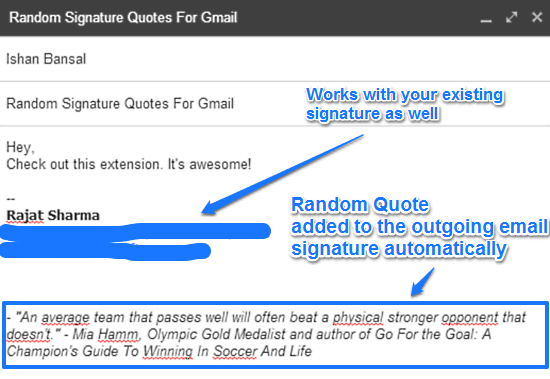 random signature quotes for gmail at work