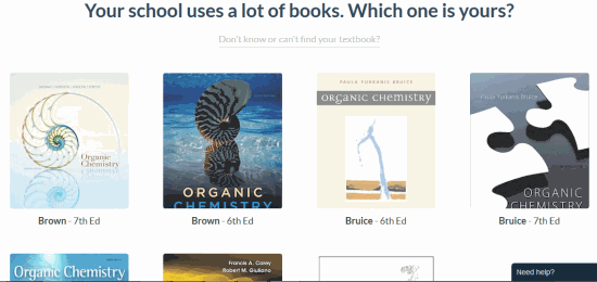 select a textbook