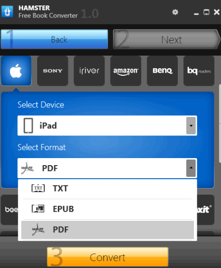 select device and format