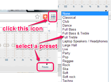 select preset