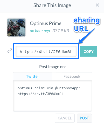 sharing url