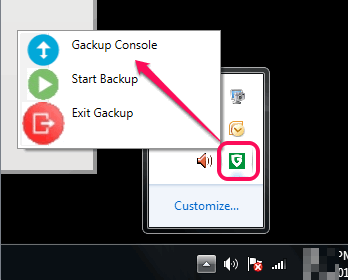 system tray icon