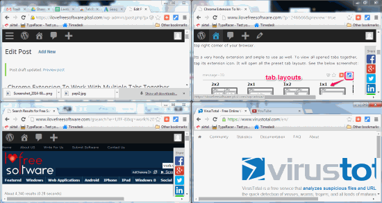 tabs splitted into separate windows