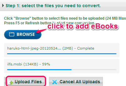 upload eBooks