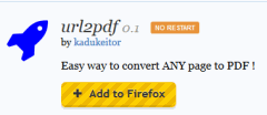 How To Convert Webpage To PDF in Firefox url2pdf