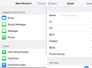 Adding Shortcuts