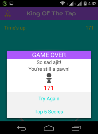 Android Tap Game Score