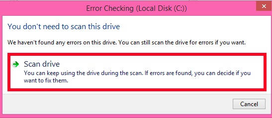 Check Disk-No Error