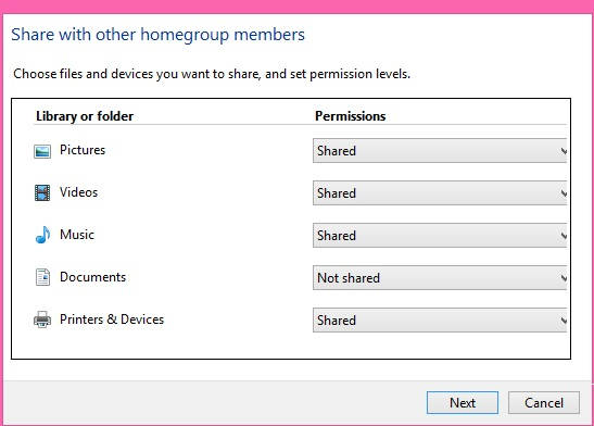 Create HomeGroup-Control Panel