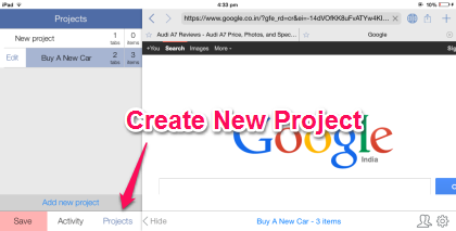 Create New Project