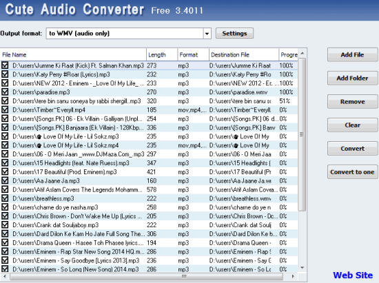 Cute Audio Converter- bulk convert audio files