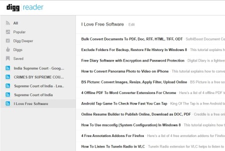 Digg Reader