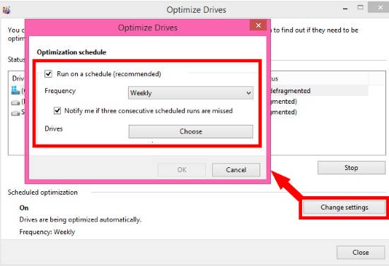 Drive Optimization-Schedule