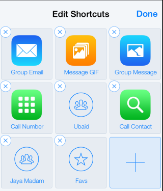 Edit Shortcuts