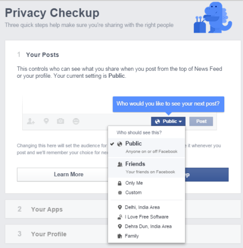 Facebook Post Privacy Settings