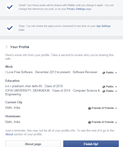 Facebook Profile Privacy Settings