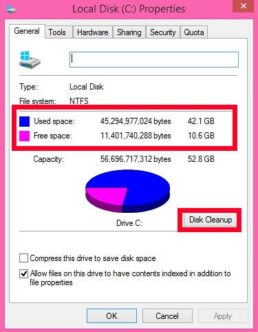 Free Up Drive Space-Disk Clean up