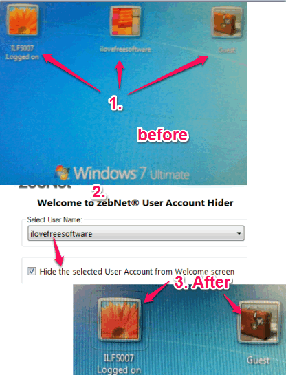 Hide a user account from Windows Logon Screen