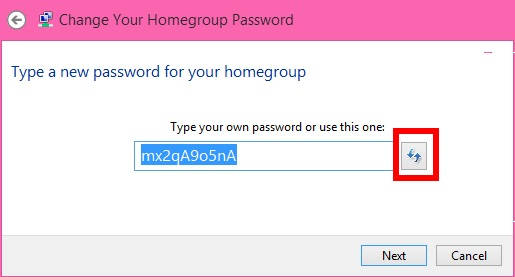 HomeGroup Password-Change Password