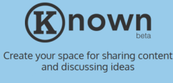 Known- create own website to share content