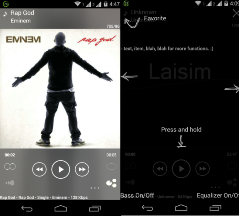 Laisim Media Player Home Screen