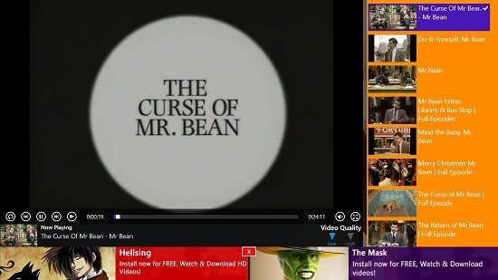 Mr. Bean videos video playback